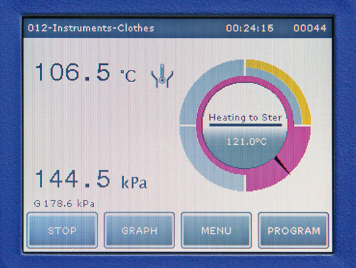 Systec autoclave touchscreen